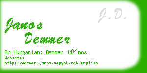 janos demmer business card